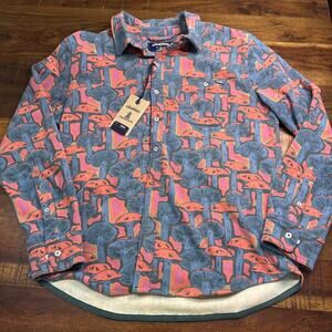 Chubbies The Funky Spore Fleece Flannel Overshirt Size Medium M Men's NWT